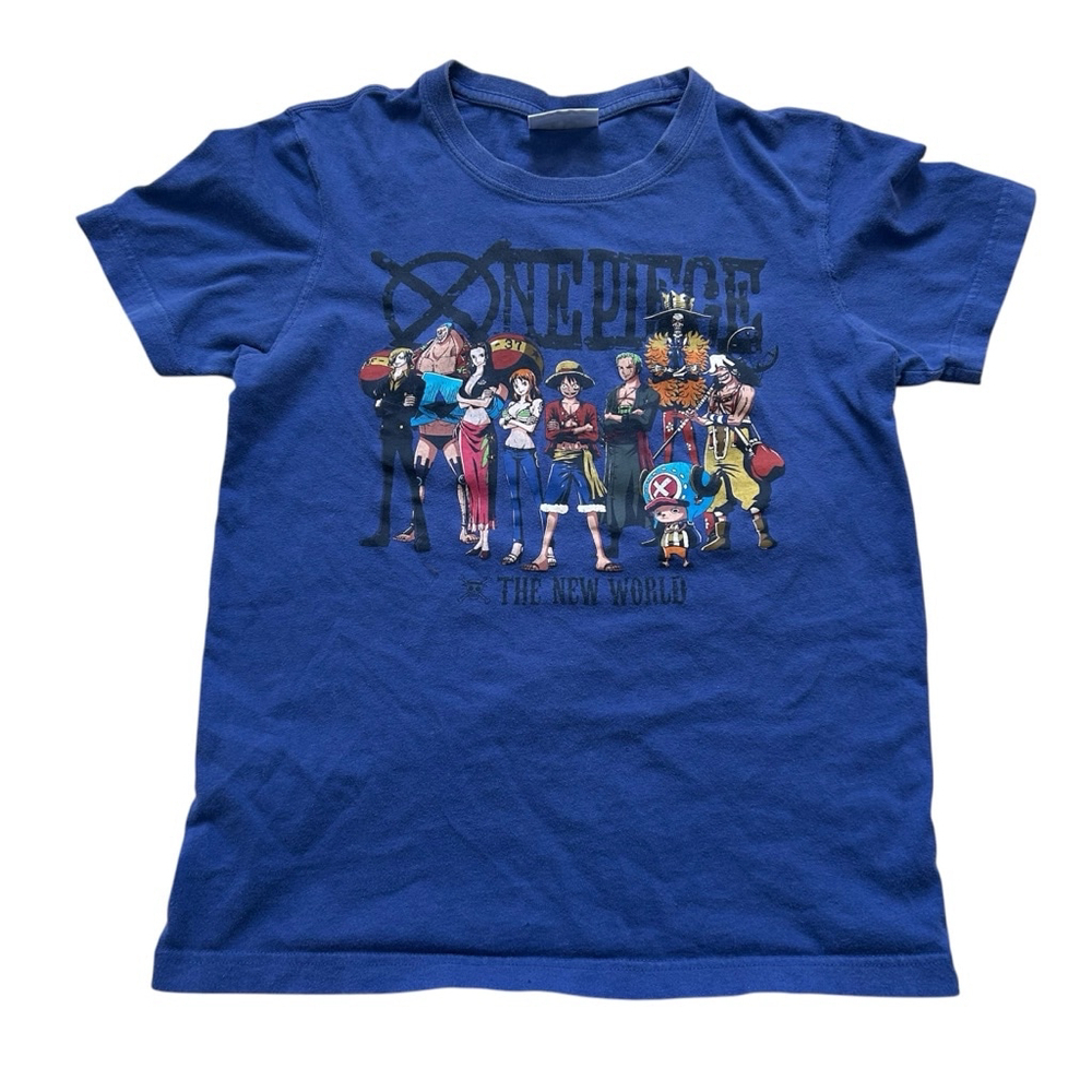 Boys Hang Ten Anime One Piece Graphic Tee Shirt Size S Blue